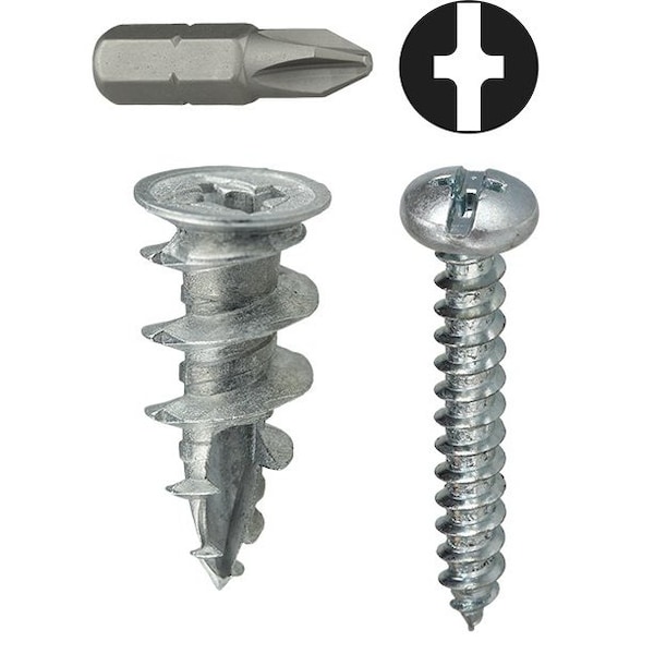 Dottie Screw Anchor, 1-1/2" L, Zamac Alloy WDK8 - main